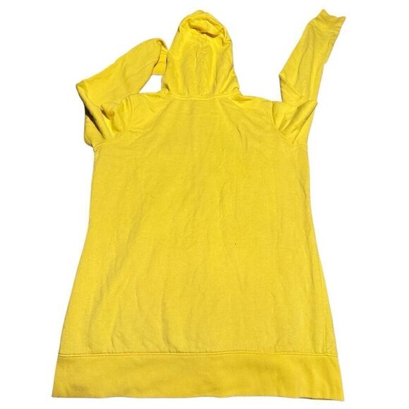 Y2K Victoria's Secret PINK Rainbow Yellow Zipup Hooded Sweatshirt S - Picture 2 of 3